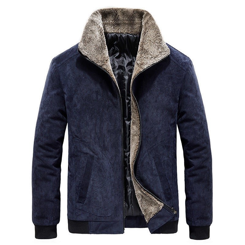 Casual corduroy lapel jacket