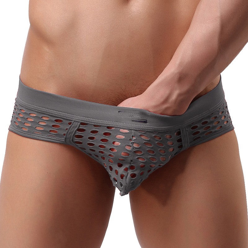 Hollow Triangle Woxuan Translucent Sexy Mesh Men's Underwear