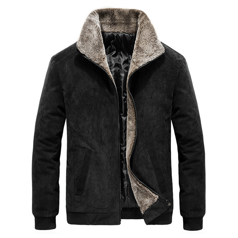 Casual corduroy lapel jacket