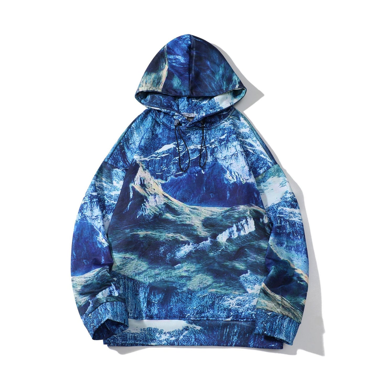 Tie Dye Hoodie Men's Hong Kong Style Loose Top Long Sleeve Outer