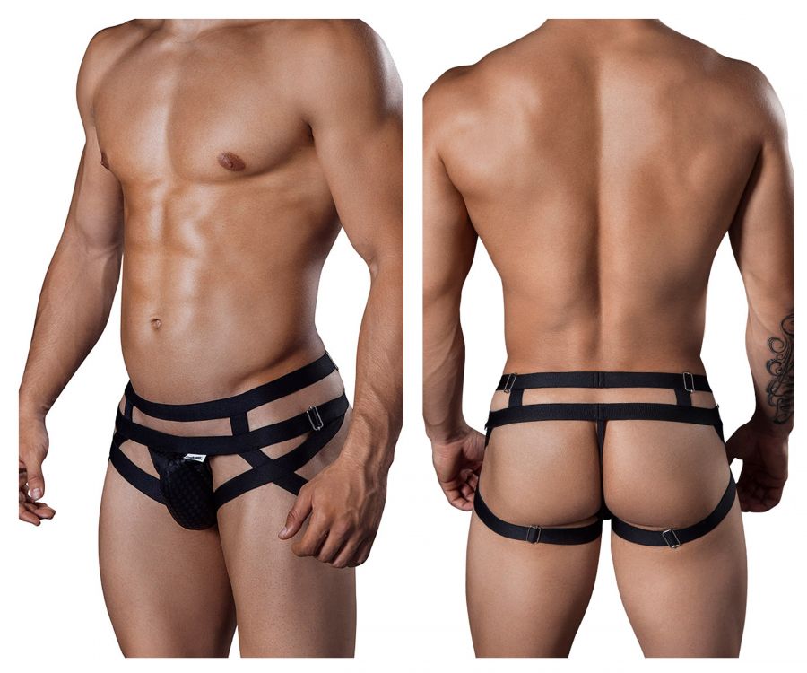 Mens Black Jockstrap CandyMan