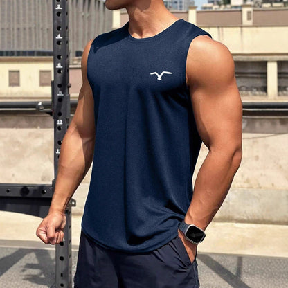 Mens Bird Printed Tank Top