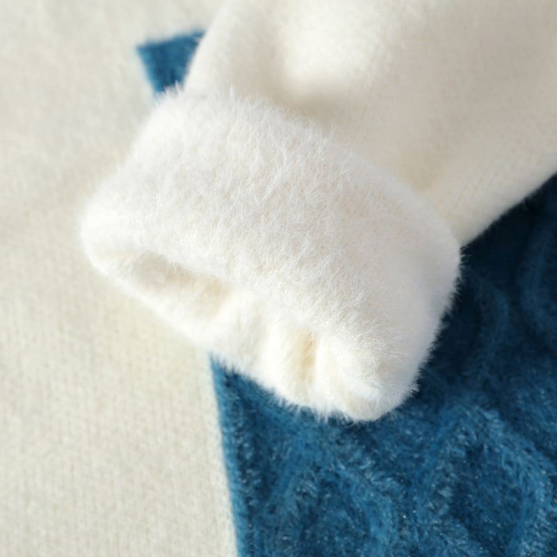 Mens Abstract Crew-neck Sweater