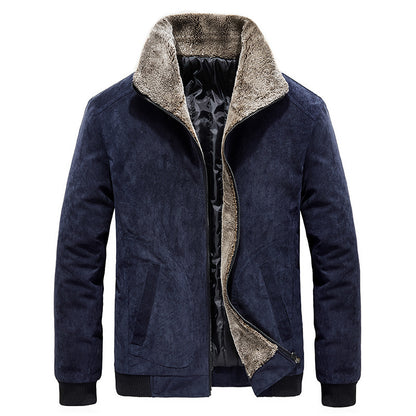 Casual corduroy lapel jacket