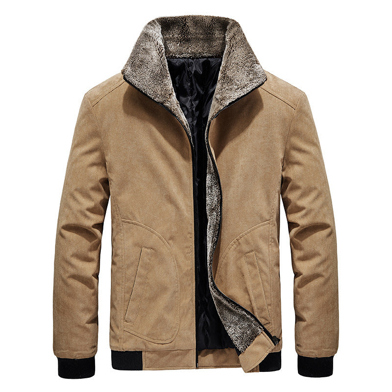 Casual corduroy lapel jacket