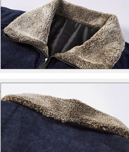 Casual corduroy lapel jacket