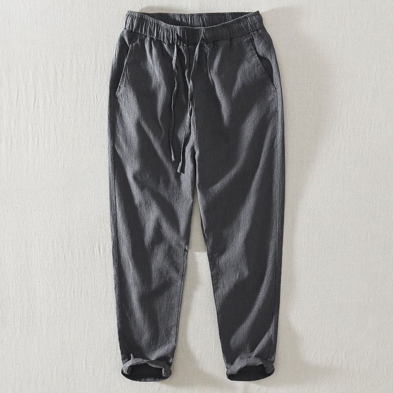 Thin Drawstring Elastic Waist Casual Pants