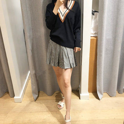 Collegiate V-Neck Sweater