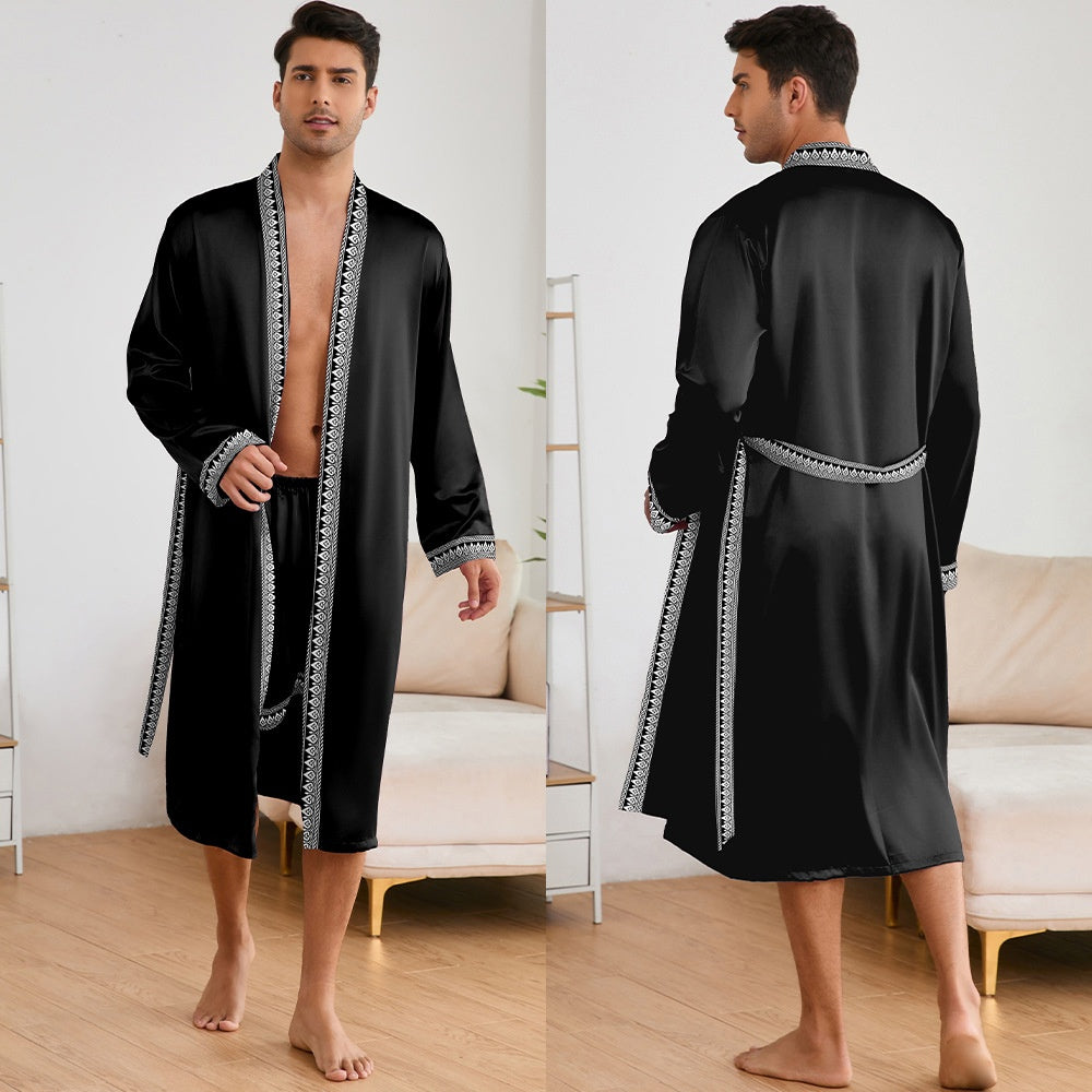Men's Silky Robe and Shorts combo