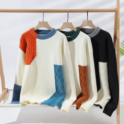 Mens Abstract Crew-neck Sweater