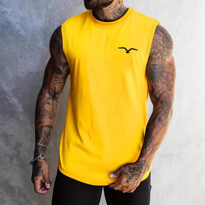 Mens Bird Printed Tank Top