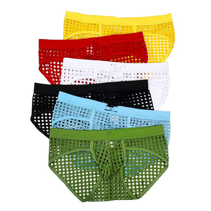 Hollow Triangle Woxuan Translucent Sexy Mesh Men's Underwear