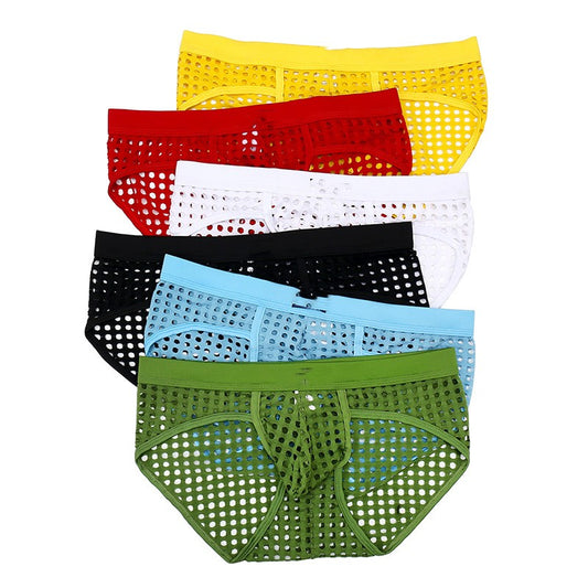 Hollow Triangle Woxuan Translucent Sexy Mesh Men's Underwear