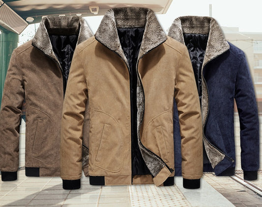 Casual corduroy lapel jacket