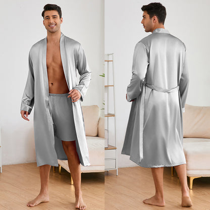 Men's Silky Robe and Shorts combo