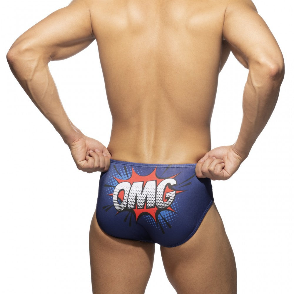 Men's Printed Low Waist Swimming Speedo