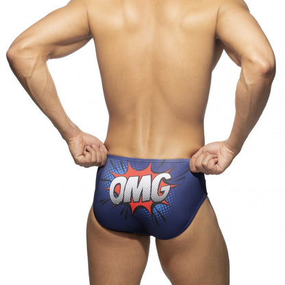 Men's Printed Low Waist Swimming Speedo