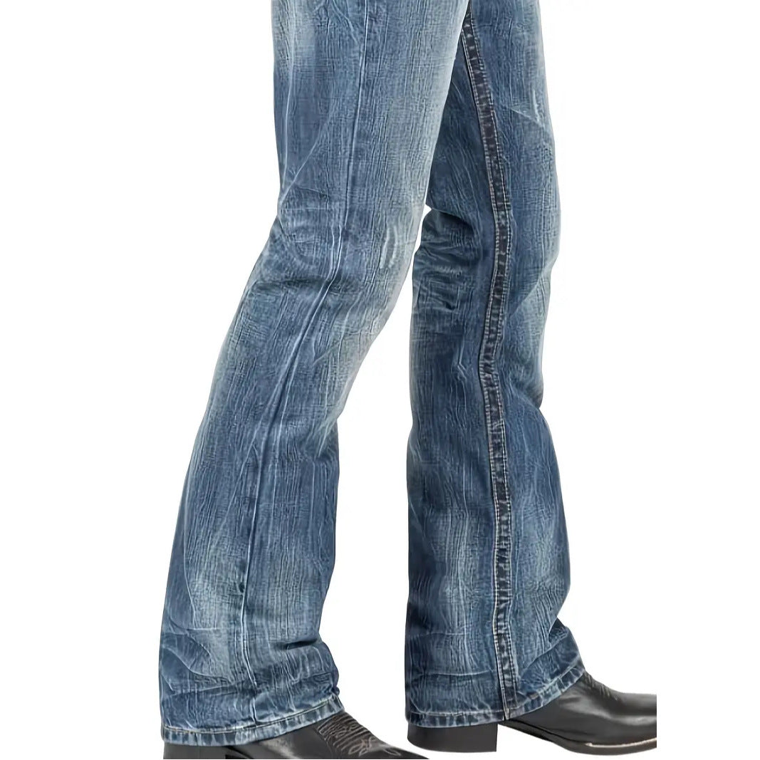 Mens Boot Cut Denim Jeans