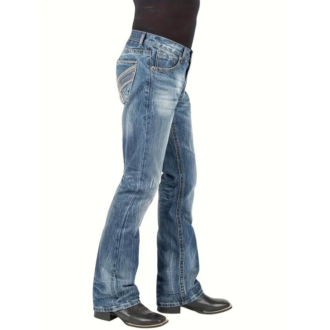 Mens Boot Cut Denim Jeans