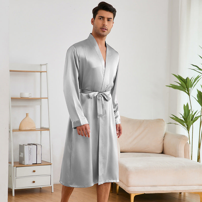 Men's Silky Robe and Shorts combo