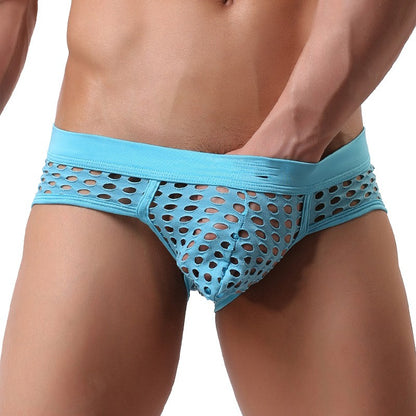 Hollow Triangle Woxuan Translucent Sexy Mesh Men's Underwear