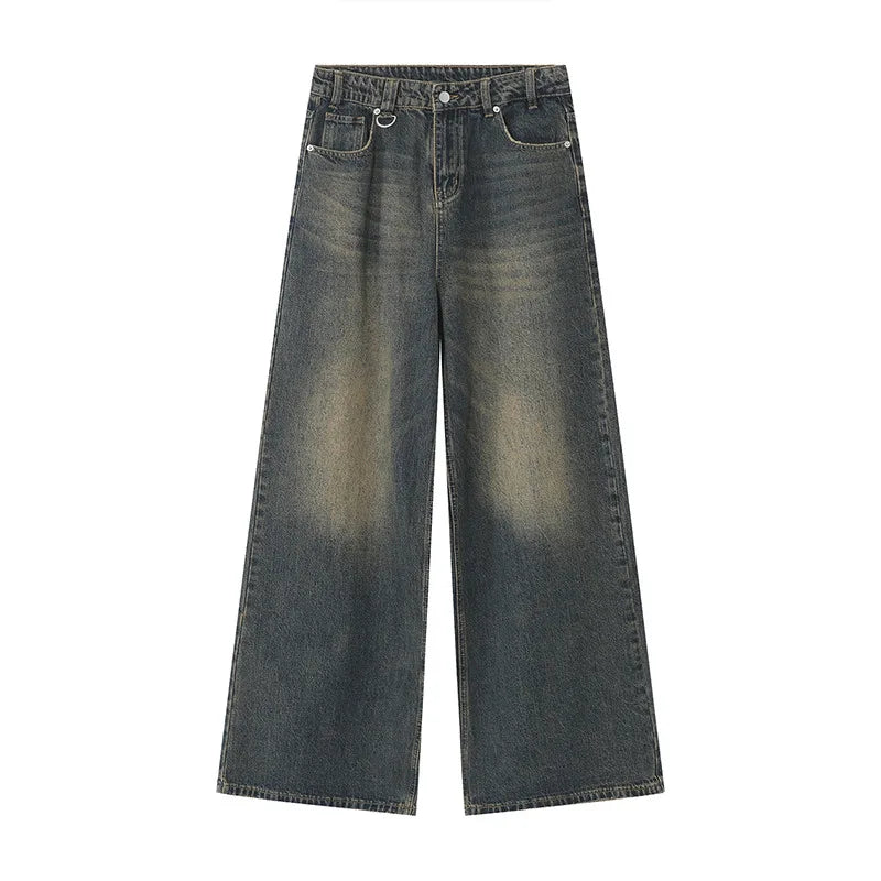 IEFB Men's Denim Jeans- Straight Wide Leg fit