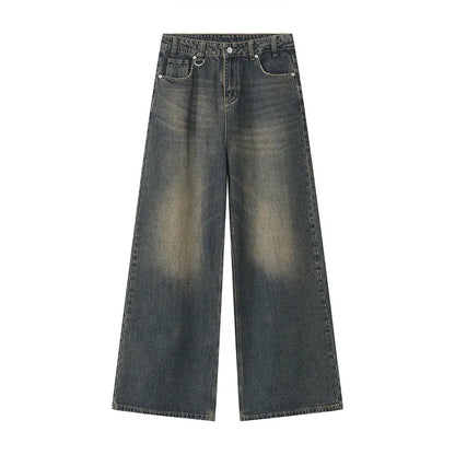 IEFB Men's Denim Jeans- Straight Wide Leg fit