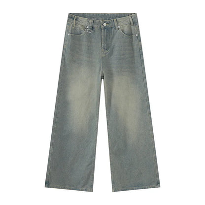 IEFB Men's Denim Jeans- Straight Wide Leg fit