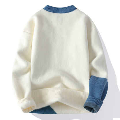 Mens Abstract Crew-neck Sweater