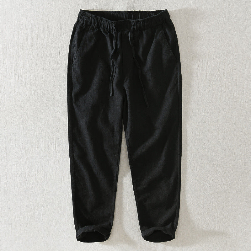 Thin Drawstring Elastic Waist Casual Pants