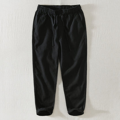 Thin Drawstring Elastic Waist Casual Pants