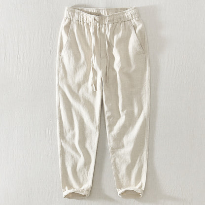 Thin Drawstring Elastic Waist Casual Pants