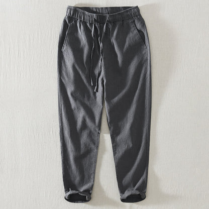 Thin Drawstring Elastic Waist Casual Pants