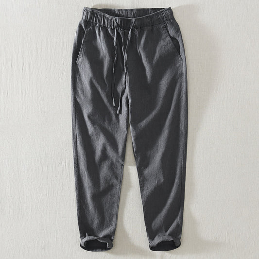 Thin Drawstring Elastic Waist Casual Pants