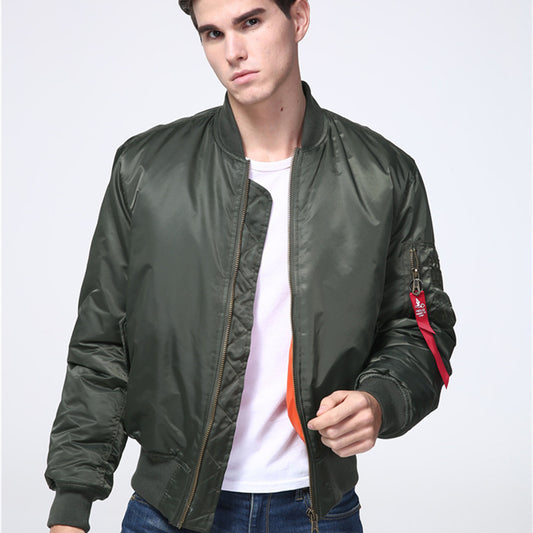 Reversible BF Loose Short Couple Retro Air Force Bomber Jacket