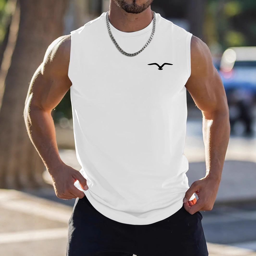 Mens Bird Printed Tank Top