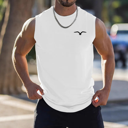 Mens Bird Printed Tank Top