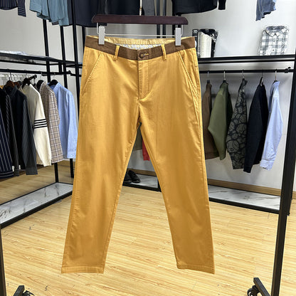 Mens Comfortable Breathable Slim Straight fit Cropped Pants