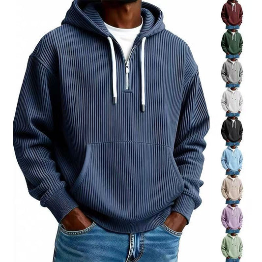 Men's Corduroy Hoodie For Casual Wear
