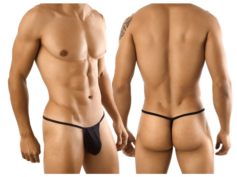 Mens Black G-String Thong